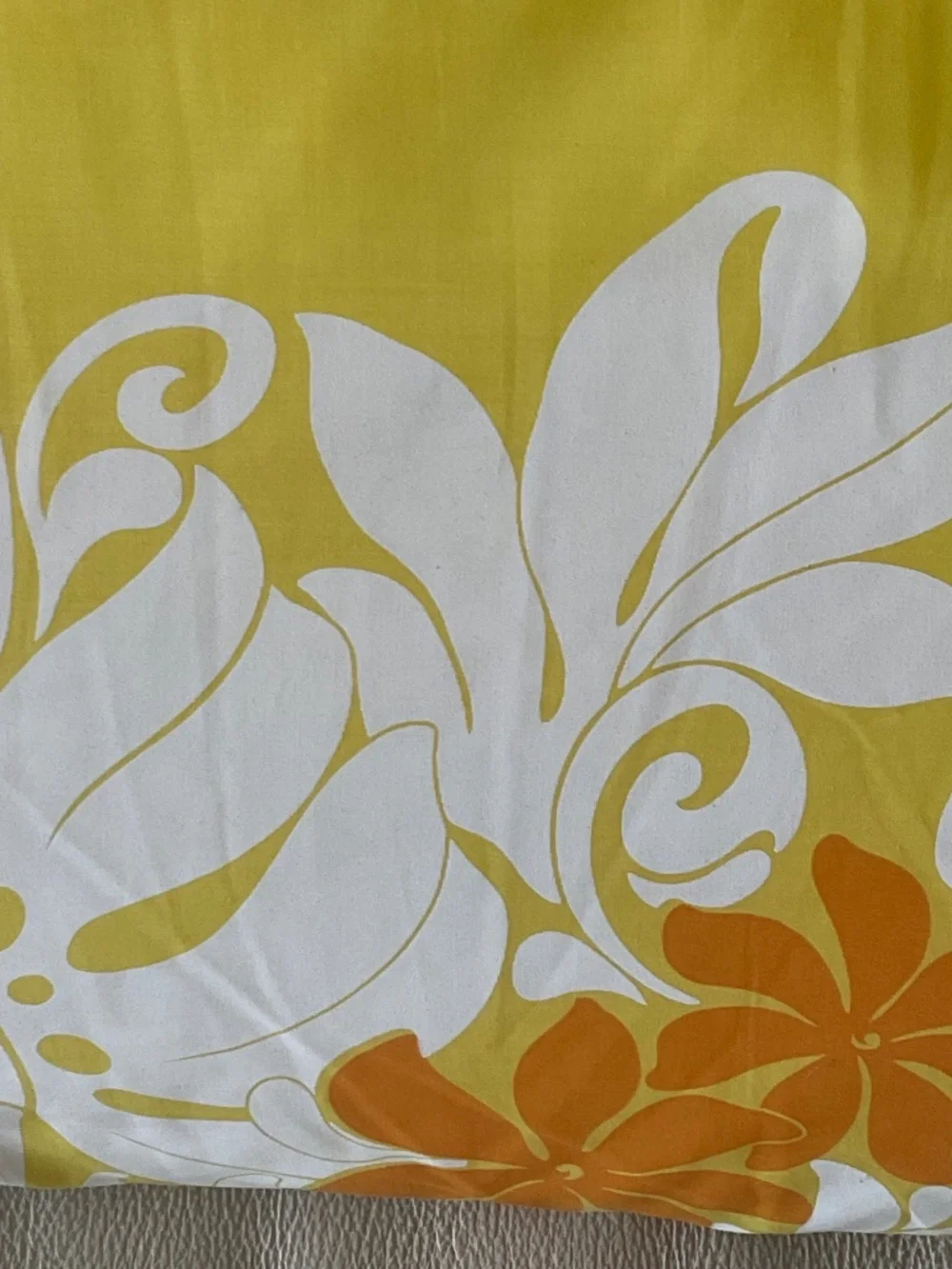 Lovely Yellow Hawaiian Print Pillow - 4 Ft Long